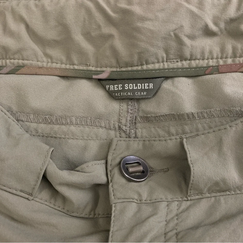 Free Soldier Tactical Gear Pants Mens 36 Khaki Cargo Security Belted Quick Dry - Picture 16 of 16